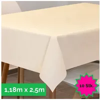 Sensalux Tischdecke, abwaschbar, Vorteilspack, 10 Stück, 1,18m x 2,5m,