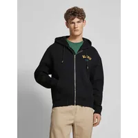 blkvis Essentials French Terry 3-Streifen Kapuzenjacke Black / White XS