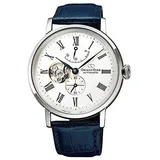 Orient Star Klassisch Semi Skelett RK-AV0003S Herren Armbanduhr Leder Blau Neu
