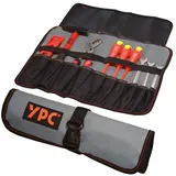 YPC VarioRoll L Werkzeug Rolltasche 10 Steckfächer grau-schwarz 45x32cm