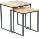 SonnenPartner Cambridge Beistelltisch 45 x 45 x 40 cm Anthrazit/Teak