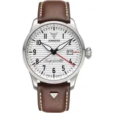 Junkers Herren Armbanduhr Automatik 9.58.04.03 Hugo Junkers GMT Lederband braun