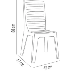 Resol garbar IRIS Stuhl Indoor, Outdoor Set 4 Dunkelgrau