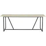 Woood Esstisch Silas aus Eschenholz, modernes Design, hellgrau, 220 cm x 75 cm x 90 cm,