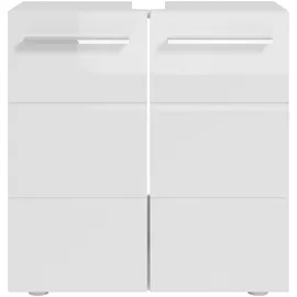 BASIC by Balculina Waschbeckenunterschrank Mandi 60 x 62 cm Weiß Hochglanz