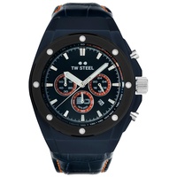 TW Steel Herren Analog Quarz Uhr mit Leder Armband CE4110