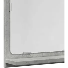 vidaXL Badspiegel mit Ablage Betongrau 60x11x37 cm Holzwerkstoff