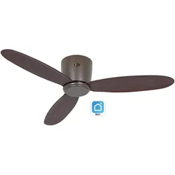WiFi/WLAN Deckenventilator ECO PLANO II 112 WiFi - Lack Bronze / Nussbaum