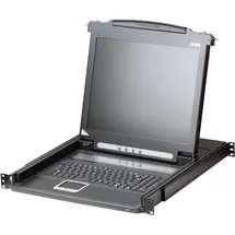 ATEN CL1000M SL Single Rail 17"-LCD-Konsole, 19" 1HE, SL-Layout (PS/2-USB, VGA),