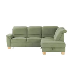 meinSofa Ecksofa  Liva ¦ grün ¦ Maße (cm): B: 254 H: 106 T: 224.0