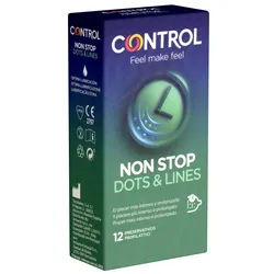«Non Stop (Dots & Lines)» Kondome für längere Liebe (12 Kondome)