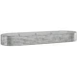 vidaXL Hochbeet 322 x 100 x 36 cm Silbern
