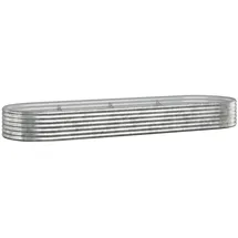 vidaXL Hochbeet 322 x 100 x 36 cm Silbern