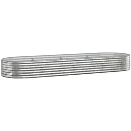 vidaXL Hochbeet 322 x 100 x 36 cm Silbern