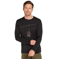 Icebreaker Merino 150 Tech Lite Bear Lift Langarm-t-shirt - Black - M