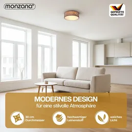 monzana Sternenhimmel 1-flammig 30 cm taupe rund