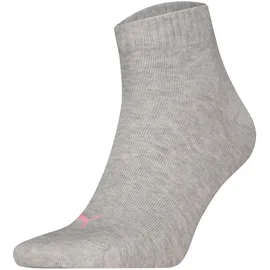 Puma Quartersocken 12er Pack Grau/Pink/Weiß 39-42