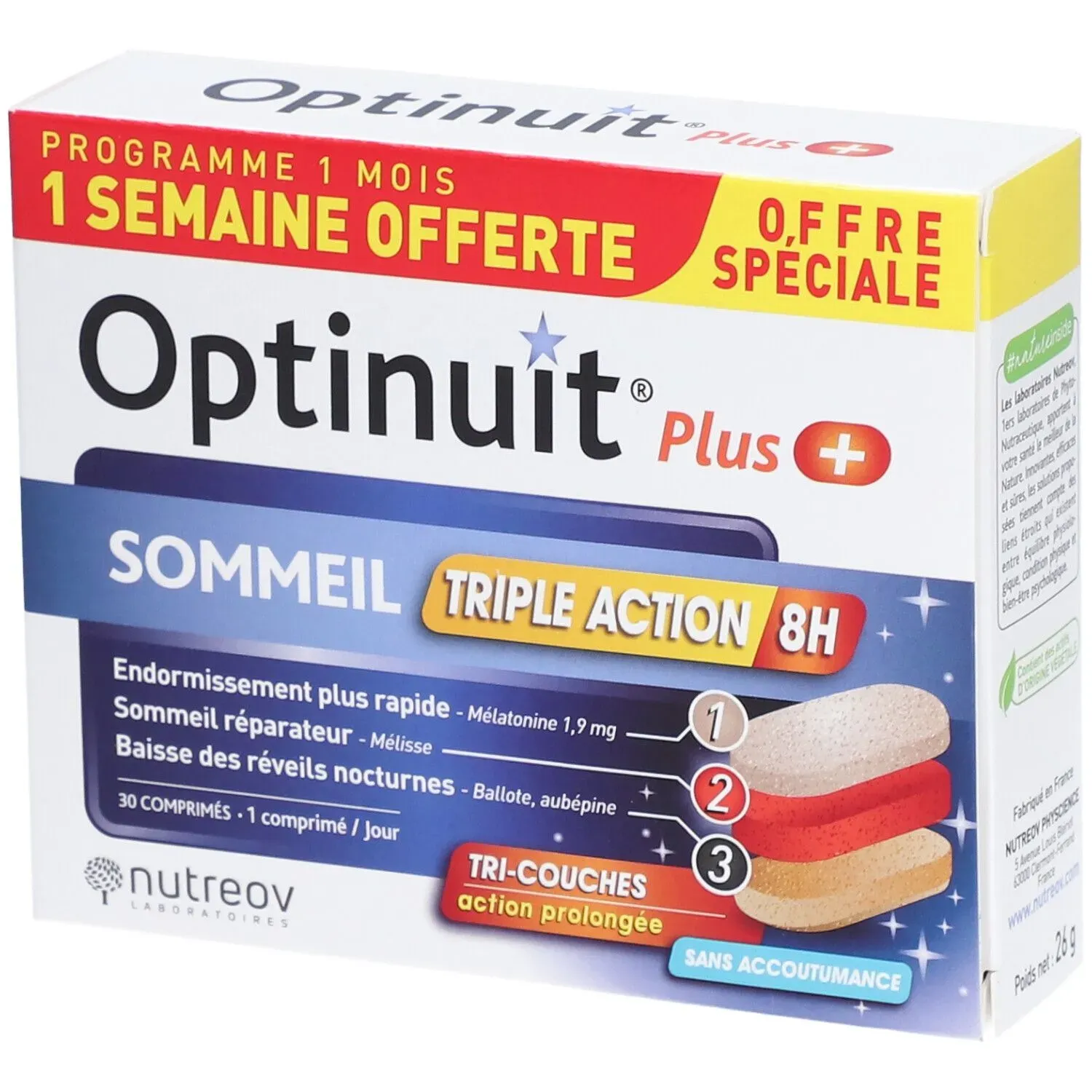 OPTINUIT Plus Triple Action 8H - 30 comprimés dont 7 offerts 30 pc(s) comprimé(s)