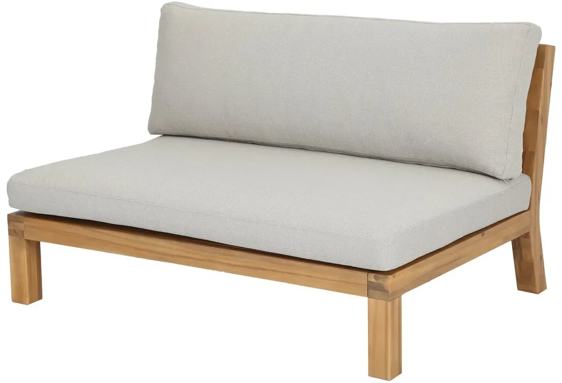 Gartensessel Relax - Akazienholz Natur, Stoff Sand