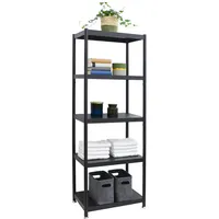 shelfr Industrial Design Metallregal 61x41x170 Standregal 5 Ebenen Metall Regal Schwarz