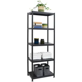 shelfr Industrial Design Metallregal 61x41x170 Standregal 5 Ebenen Metall Regal Schwarz