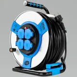 REV Ritter REV Kabeltrommel 50m H0VV-F3G 1,5 mm2 Stahl schwarz blau