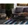Beliani Outdoor Teppich grau-blau 90x180 cm Bodenschutzmatte Kunststoffmatte Bellary