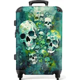 NoBoringSuitcases.com NoBoringSuitcases.com® Handgepäck, Hartschalenkoffer mit TSA Schloss, Trolley, Reisekoffer, Carry on, Rollkoffer, Klein oder Mittelgroß Grün