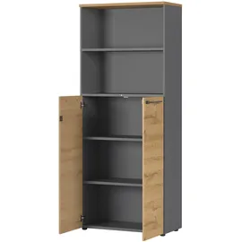 Germania Agenda Aktenschrank 80 x 40 x 197 cm grau