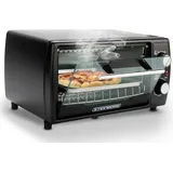 Steinborg Minibackofen 10L Pizzaofen 60 Minuten Timer 1000W schwarz