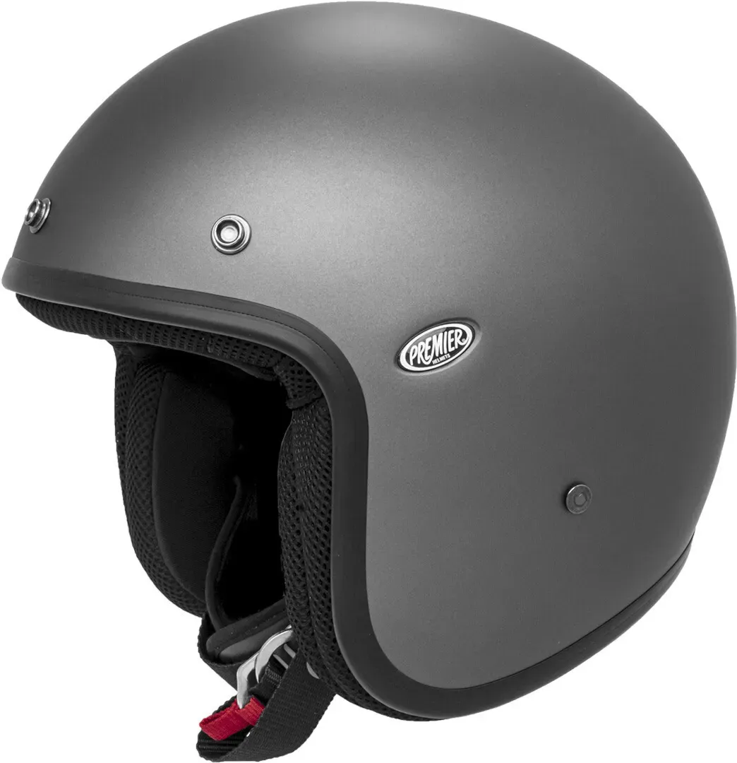 Premier Vintage Classic U 17 BM Jet helm, zwart-grijs, XL Voorman