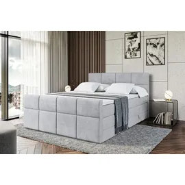 altdecor Boxspringbett ARDENI-Z KING - 160x200 - H3/H4 - Hellgrau