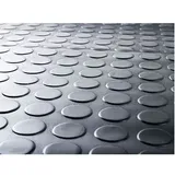 WESEMEYER Gummimatte mit Flachnoppen schwarz 120,0 x 400,0 cm