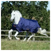 Bucas Therapy Turnout Light Regendecke 50g 155 cm Navy/Orange