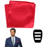 Einstecktuch Seide für Herren, Taschentücher Herren, Einstecktuch Halter, Stofftaschentücher Herren, Taschentücher Hochzeit, Taschentücher Hochzeit, Einstecktuch in Einfarbig Uni, Einstecktuch Rot