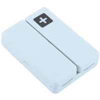 Haofy Tragbare Pillendose Magnetische Pillendose Faltbarer Medizinkoffer Organizer mit 7 Fächern Zur Aufbewahrung von Vitamin Fischöl(Blau)