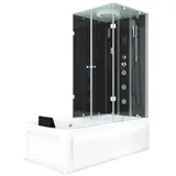 AcquaVapore Whirlpool Wanne Duschtempel Dusche Duschkabine K05-L31-WP 180x90 cm ohne 2K Scheiben Versiegelung
