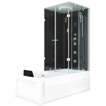AcquaVapore Whirlpool Wanne Duschtempel Dusche Duschkabine K05-L31-WP 180x90 cm ohne 2K Scheiben Versiegelung