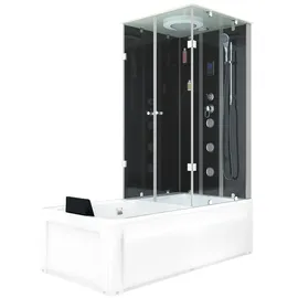 AcquaVapore Whirlpool Wanne Duschtempel Dusche Duschkabine K05-L31-WP 180x90 cm ohne 2K Scheiben Versiegelung