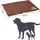 Dobar Kühlmatte für Hunde mit Pfoten Muster 99,5 x 70 cm Braun/Beige