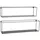 Boltze Wandregal 2er-Set Metall 40 x 12 x 10 cm Schwarz