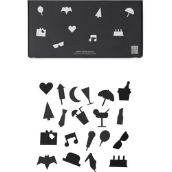 Design Letters Tafel-Icons party schwarz 20 St.