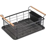 MSV Abtropfgestell 34 x 40 x 3 cm Farbe Schwarz matt