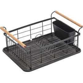 MSV Abtropfgestell 34 x 40 x 3 cm Farbe Schwarz matt