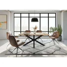 MASSIVMOEBEL24.DE Mango 180 x 74 x 90 cm natur lackiert/schwarz