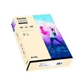 Inapa tecno colors A4 160 g/m2 250 Blatt hellchamois