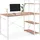 hjh living Schreibtisch Easy Up3 inkl. Regal weiß/eiche