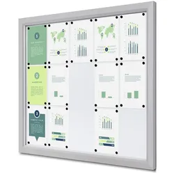 Außenschaukasten 15 x DIN A4 ESG Glas Brandschutz B1