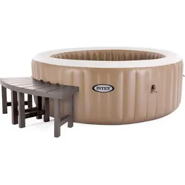 Intex PureSpa Beistelltisch braun 124 x 48 x 42 cm