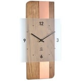 Natuhr Funkwanduhr Natuhr Wanduhr - Fusion - präzises Funk-Uhrwerk Holz Metall Glas